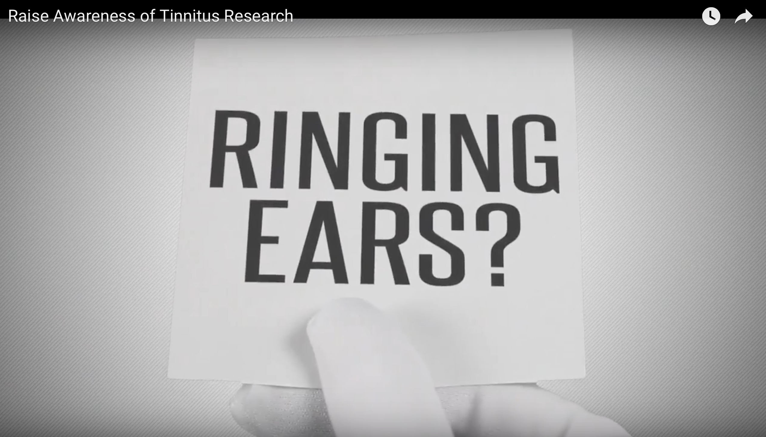 Tinnitus Awareness Video